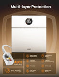 DREO Smart Wall Heater for Bathroom, IP24 Electric Space Heater with ALCI Plug for Indoor Use, 30° Oscillation, Adjustable Thermostat, Remote Control, Works with Alexa, 24H Timer, Easy-mounted Heater