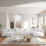 JACH 183.5 Inch U-Shaped Modular Sectional Sofas, Modern 4-Seater Couch with Chaise Ottomans