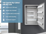 Barska 160-Position Key Cabinet Lock Box with Key Lock – Numbered Hooks & White Tags