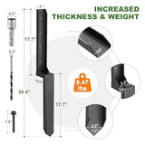 AOPEC Fence Post Repair Kit, Heavy Duty One-Piece Steel Anchor & Stakes for Repair Broken Tilted Leaning Wood Posts, Rust-Proof Easy Installation, Upgraded 11-Gauge Thickness (4 Pack)