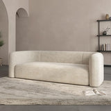 Luxury Modern Tight Curved Back Velvet Sofa, Minimalist Style Comfy Couch for Living Room Apartment