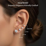 0.25 Carat - 10 Carat Round Cut Lab-Grown Diamond 4-Prong Stud Earrings