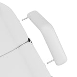 Paddie Electric Height Adjustable Tattoo Chair Spa Bed, Electric Lift Massage Table 3-Section Folding with Storage Pocket for Client/Esthetician/Artist, White