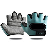 RYMNT Minimal Weight Lifting Gloves,Short Micro Workout Gloves Grip Pads with Full Palm Protection & Extra Grip, Aqua-Small