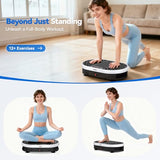 HTM Vibration Plate Exercise Machine with 120 Speed Levels, 9 Program Modes and Remote Control - 15 Min Timer, 300 lbs Capacity