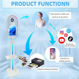 Aookely Mirror Photo Booth Machine with Instant DSLR Camera and Printer