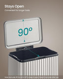 SONGMICS Trash Can, 13 Gallon (50 L) Garbage Can for Kitchen, with Lid, Pedal, and Removable Inner Bucket, Soft Close, Stainless Steel, 15 Trash Bags (Code K) Included, Metallic Silver ULTB586EZ01