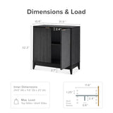 mopio Brooklyn Fluted Storage Cabinet, Modular Accent Buffet Sideboard with Adjustable Shelf