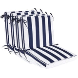 Blytieor Outdoor Patio Chair Cushions Set of 4, Water Resistant Square Seat Cushions with Ties