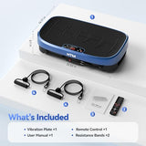 HTM Vibration Plate Exercise Machine - 330lbs Weight Capacity, 120 Speed Levels, Full Body Workout Shake Board for Home