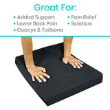 Vive Wheelchair Cushion - Gel Seat Pad for Coccyx, Orthopedic Back Support, Sciatica & Tailbone Pain Relief - Waterproof Cover