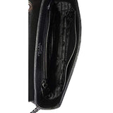 Prada Blue Black Glace Leather Studded Trim Crossbody Handbag 1BD147