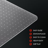Kuyal Office Chair Mat for Carpet, 2 Pack 32x 49 Clear Heavy Duty Computer Chair Mat