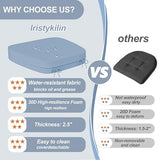 Iristykilin17'' x 16'' x 2.5"Thick Chair Cushions for Dining Chairs, 8 Pack WaterProof