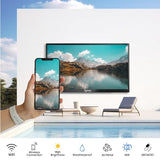 SYLVOX 75'' Outdoor Google TV Waterproof 4K QLED Television, Built-in Chromecast Voice Assistant 15W Stereo Surround SYLVOX