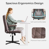 EYYTHUNG Criss Cross Chair with Arms Home Office Desk Chair No Wheels Adjustable