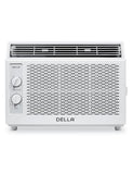 DELLA Window Air Conditioner, 5000 BTU Cools Up To 150 Sq. Ft, Reusable Filter, Easy Install Kit, Energy Saving AC Unit with Easy to Use Mechanical Control, Efficient Cooling For Smaller Areas