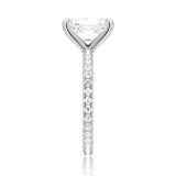 MSBLUE 2ct Radiant Cut Moissanite Engagement Ring, Size 8
