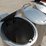 LOVULIFE Outdoor Trash Can Kitchen Trash Can Cylindrical Outdoor Stainless Steel Trash Can Large-Capacity Pedal Trash Can