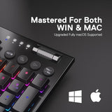 Redragon K618 PRO 3-Mode Wireless RGB Mechanical Keyboard, BT/2.4Ghz/Wired Low Profile Win/Mac Gaming Keyboard