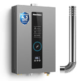 Tankless Water Heater, Novieex On Demand Water Heater Natural Gas, Up to 4.3 GPM, 100,000 BTU Instant Hot Water Heater with LED Display, Indoor Installation, 2-4 Point Use for Family Bathroom Kitchen