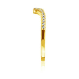 Oseew 0.35CT Lab Grown Diamond Wedding Band For womens Stackable Bands and Wedding Rings(yellow gold) Engraving text