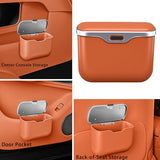 MAIBAOYUAN Custom Text Car Trash Can with Lid,Leakproof Auto Garbage Bin