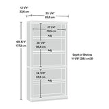 Sauder Miscellaneous Storage 5-Shelf Bookcase/ Book shelf, Select Cherry finish