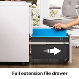 DEVAISE 2 Drawer Mobile File Cabinet with Lock, Commercial Vertical Filing Cabinet for Home Office, White