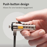 Combination Cable T-Bar Standard Lock Slot for Laptops, Resettable 4 digit password with 6 Foot Cable