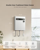 CAMPLUX Electric Tankless Water Heater 27kW 240V, Instant Hot Water, Self-modulating Technology, Multipoint of Use Water Heater with Digital Display, for Whole House Shower, White