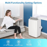 3-In-1 Portable Air Conditioner - 14,000 BTU, Cools Rooms Up to 550 Sq Ft, Includes Remote Control, Window Kit, and Dehumidifier Function
