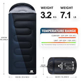 TANSTRIDER XXL Winter Sleeping Bags for Adults Cold Weather,Camping Sleeping Bag for Kids with Compression Sack,4 Season Camping Essentials Gear for Hiking,Traveling,Outdoor,Backpacking,Climbing