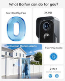 Video Doorbell Camera Wireless – No Subscription Required, 2K HD, 166° Wide View, HDR Night Vision