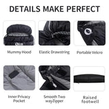 QEZER Down Sleeping Bag for Adults 600 Fill Power, Cold Weather Compact Ultralight All Seasons Sleeping Bag for Backpacking, Camping, Hiking