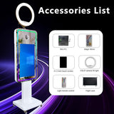 Mirror Photo Booth with 21.5" Touchscreen, APP Control & Instant Printing