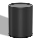 YOJIA 3.1Gallon/12L Metal Bathroom Trash Can with Lid, Black