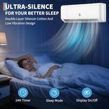 Towallmark 22 SEER2 12000 BTU Ductless Mini Split AC with Heater, 110V WiFi-Enabled Inverter Air Conditioner for Rooms up to 550 Sq.Ft, Includes Remote Control