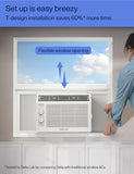 DELLA Window Air Conditioner, 5000 BTU Cools Up To 150 Sq. Ft, Reusable Filter, Easy Install Kit, Energy Saving AC Unit with Easy to Use Mechanical Control, Efficient Cooling For Smaller Areas