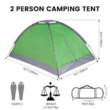 Tree Fox Camping Tent for 2 Person Lightweight Portable Waterproof Easy Set Up Outdoor Tent for Adults Good Choice as Camping Gear for Backpacking and Hiking Green