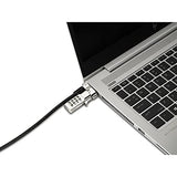 Universal 3-in-1 Combination Laptop Lock - Preset - Carbon Steel, Plastic - 6 ft - for Notebook