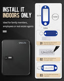 Uniclife 48 Position Key Cabinet with Combination Lock Resettable Black Digital Security Storage Box Steel Key Organizer