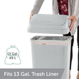 2-Pack Swing Top Wastebasket, 13 Gallon Kitchen Trash Can, Square Trash Can