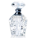 H&D HYALINE & DORA Clear Art Carved Crystal Empty Mini Refillable Perfume Bottle