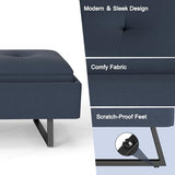 6-Seat Waiting Room Bench - 2Pcs Reception Chairs with Thickened Seat & Storage Space