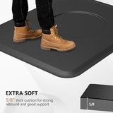 mefeir 4’x 5’x 5/8'' Thick Salon Mat for Hair Stylist, Barber Floor Mats with Round Base