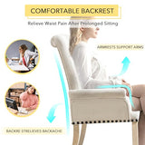 adochr Dining Chairs with Arms, Upholstered Linen Dining Room Chairs