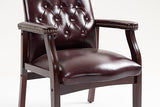 Leather Office Guest Chairs Set of 2, Ergonomic Waiting Room Chair with Arms Reception Chairs