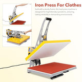 2000W Heat Press Machine for T Shirts, 16x24 Inch Shirt Press