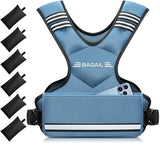 BAGAIL Adjustable Weighted Vest for Women 4-10lb, Comfortable U-Neck Rucking Vest with 6 Removable Weights